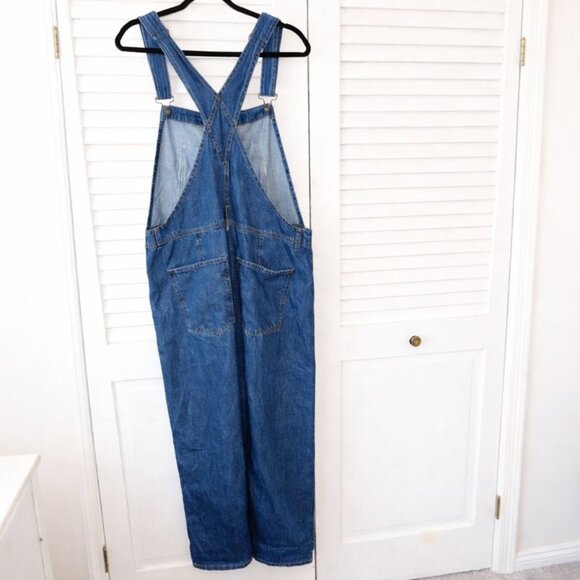 Free People We The Free Ziggy Denim Overalls Straight Leg Large - Picture 5 of 9